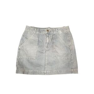 Madewell Mini Skirt Striped Engineer Blue/White 100% Cotton Size 2